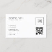 Elegant Template QR Code Upload Company Logo to Visitekaartje (Achterkant)
