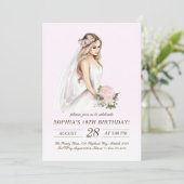 Elegant Tender Pink Prinses 18e verjaardag Kaart (Staand voorkant)