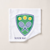 Elegant tennis logo handdoek met aangepaste naam (Wasdoekje)