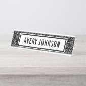 Elegant Tennis Rackets & Balls Player Coach Sport Bureau Naambordje (Voorkant)