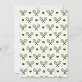 Elegant Tennis Thema Kind of Verjaardagsfeest voor Kaart (Achterkant)