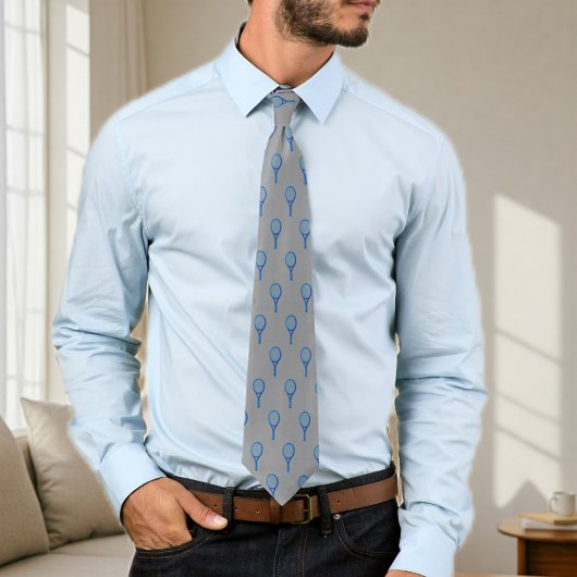 Elegant tennis-themed tie stropdas