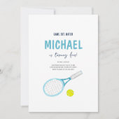 Elegant Tennis Verjaardag uitnodiging (Voorkant)