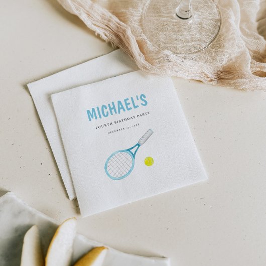 Elegant Tennis Verjaardagspapier Servet
