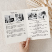 Elegant Ter Gedachtenis Aan 7-Foto Herdenkingsteke Programma