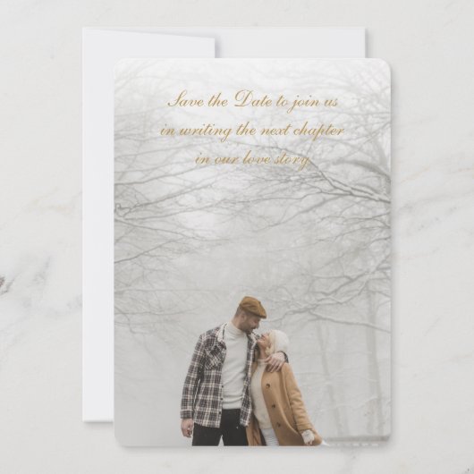 Elegant Terra Cotta Gold Wedding Save the Date Kaart (Achterkant)