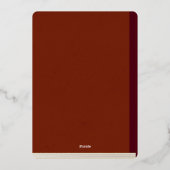 Elegant Terra Cotta Goud Bloemen Boek Hoesje Bruil Folie Uitnodiging (Achterkant)