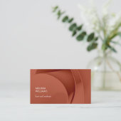 Elegant Terracotta 3D Abstract Art Visitekaartje (Staand voorkant)
