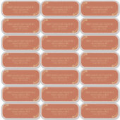 Elegant Terracotta and Gold Wedding Guest Address Sticker (Voorkant)