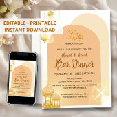 Elegant Terracotta Arch Ramadan Iftar  Kaart