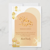 Elegant Terracotta Arch Ramadan Iftar  Kaart (Achterkant)