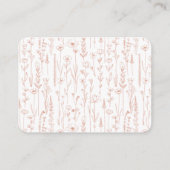 Elegant Terracotta Baby Shower Diaper Raffle Informatiekaartje (Achterkant)