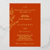 Elegant Terracotta Bible Verse Christian Wedding Folie Uitnodiging (Voorkant)