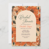 Elegant Terracotta Bloemen Vrijgezellenfeest Kaart (Voorkant)