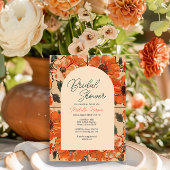 Elegant Terracotta Bloemen Vrijgezellenfeest Kaart