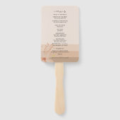 Elegant Terracotta Blush Waterverf Art Handwaaier (Achterkant)