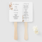 Elegant Terracotta Blush Waterverf Art Handwaaier (Voorkant en achterkant)