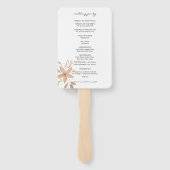 Elegant Terracotta Blush Waterverf Art Handwaaier (Achterkant)