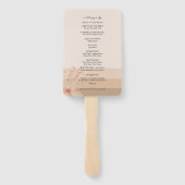 Elegant Terracotta Blush Waterverf Art Handwaaier (Achterkant)