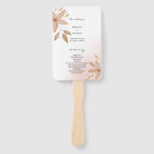 Elegant Terracotta Blush Waterverf Art Handwaaier (Voorkant)