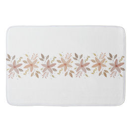 Elegant Terracotta Blush Waterverf Floral Badmat