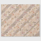 Elegant Terracotta Blush Waterverf Floral Cadeaupapier (Vlak)