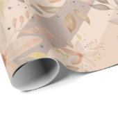 Elegant Terracotta Blush Waterverf Floral Cadeaupapier (Rol Hoek)