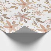Elegant Terracotta Blush Waterverf Floral Cadeaupapier (Hoek)