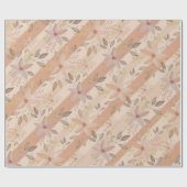 Elegant Terracotta Blush Waterverf Floral Cadeaupapier (Vlak)
