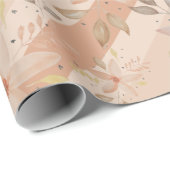 Elegant Terracotta Blush Waterverf Floral Cadeaupapier (Rol Hoek)