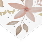 Elegant Terracotta Blush Waterverf Floral Korte Tafelloper (Hoek)