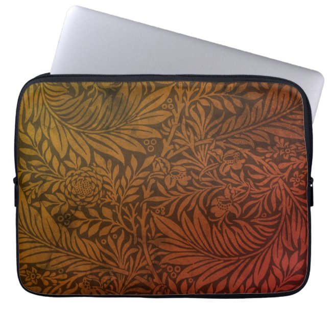 Elegant Terracotta Boho Botanisch Patroon  Laptop Sleeve (Voorkant)