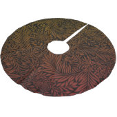 Elegant Terracotta Boho Botanisch Patroon Monogram Kerstboom Rok (Gekanteld)