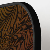 Elegant Terracotta Boho Botanisch Patroon Monogram Pickleball Paddle (Links Detail)