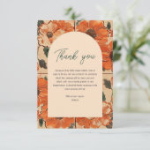Elegant Terracotta Boho Vrijgezellenfeest Bedankkaart (Staand voorkant)