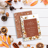 Elegant Terracotta Boho Wildflower Vrijgezellenfee Kaart