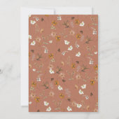 Elegant Terracotta Boho Wildflower Vrijgezellenfee Kaart (Achterkant)