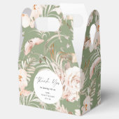 Elegant terracotta botanical floral garden bruilof bedankdoosjes (Geopend)