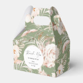 Elegant terracotta botanical floral garden bruilof bedankdoosjes (Voorkant Zijde)