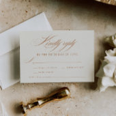 Elegant Terracotta Calligraphy Wedding RSVP Kaartje