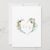 Elegant Terracotta Champagne Floral Script Kaart (Achterkant)