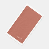 Elegant Terracotta Custom Paper Guest Towels Servet (Hoek)
