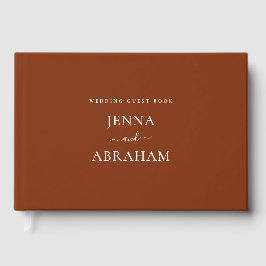Elegant Terracotta Custom Wedding Gastenboek