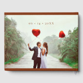 Elegant Terracotta Custom Wedding Gastenboek (Achterkant)