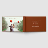 Elegant Terracotta Custom Wedding Gastenboek (Volledig)