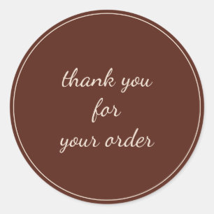 Elegant Terracotta Customer Business Bedankt Ronde Sticker