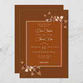 Elegant Terracotta Eucalyptus Burnt Sinaasappel We Kaart (Voorkant / Achterkant)