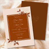 Elegant Terracotta Eucalyptus Rust Lijst Wedding Kaart
