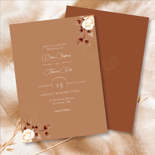 Elegant Terracotta Eucalyptus Sinaasappel Flora We Kaart