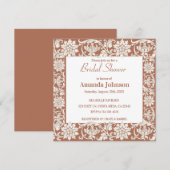 Elegant Terracotta Floral Pattern Vrijgezellenfees Kaart (Voorkant / Achterkant)